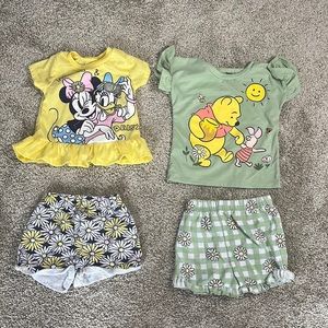 Bundle of 2 Baby Short Sleeve Shirt and Shorts 18 months